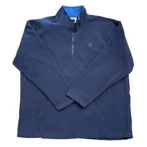Beverly Hills Polo Club Men's XXL Navy Blue 1/4 Zip Pullover‎ Fleece Jacket